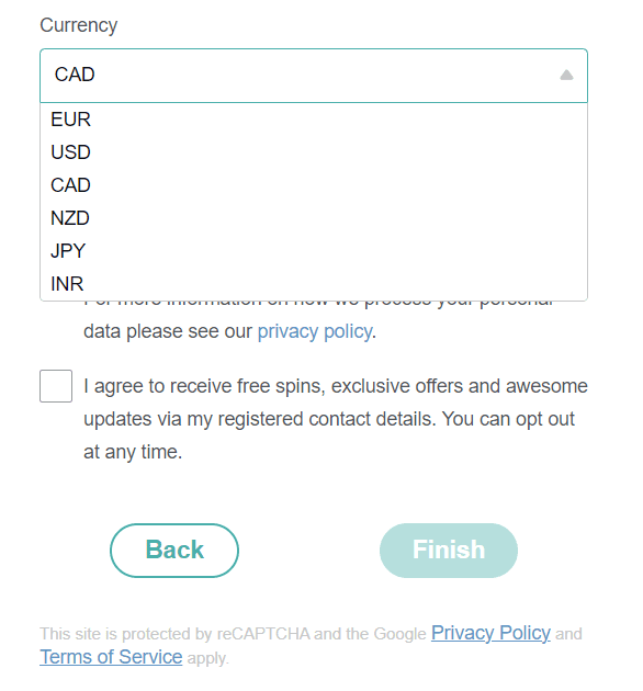 Conquestador registration: step 4