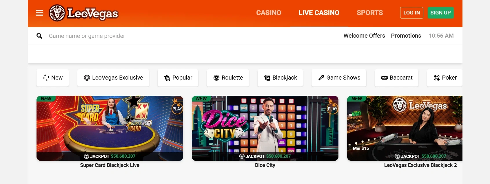 Leo Vegas Live Casino Canada