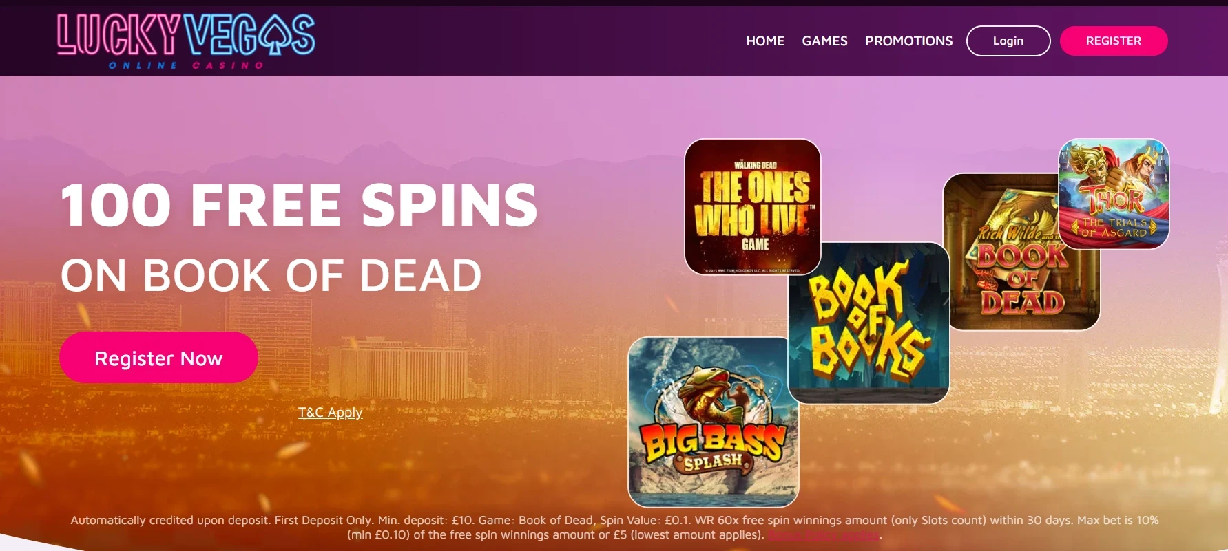 Lucky Vegas Main Page