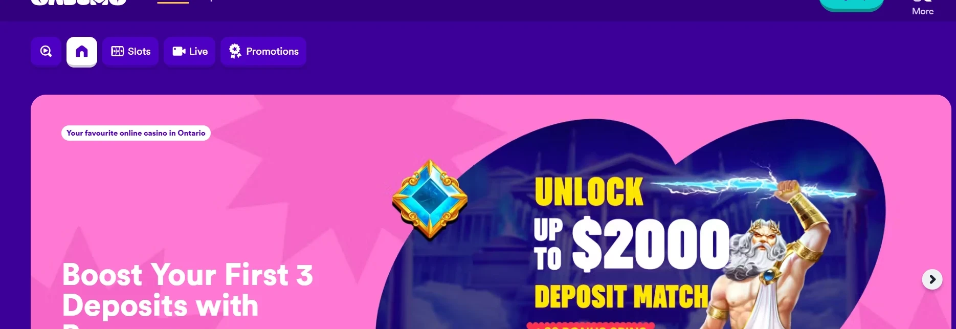 Casumo Online Casino Main Page