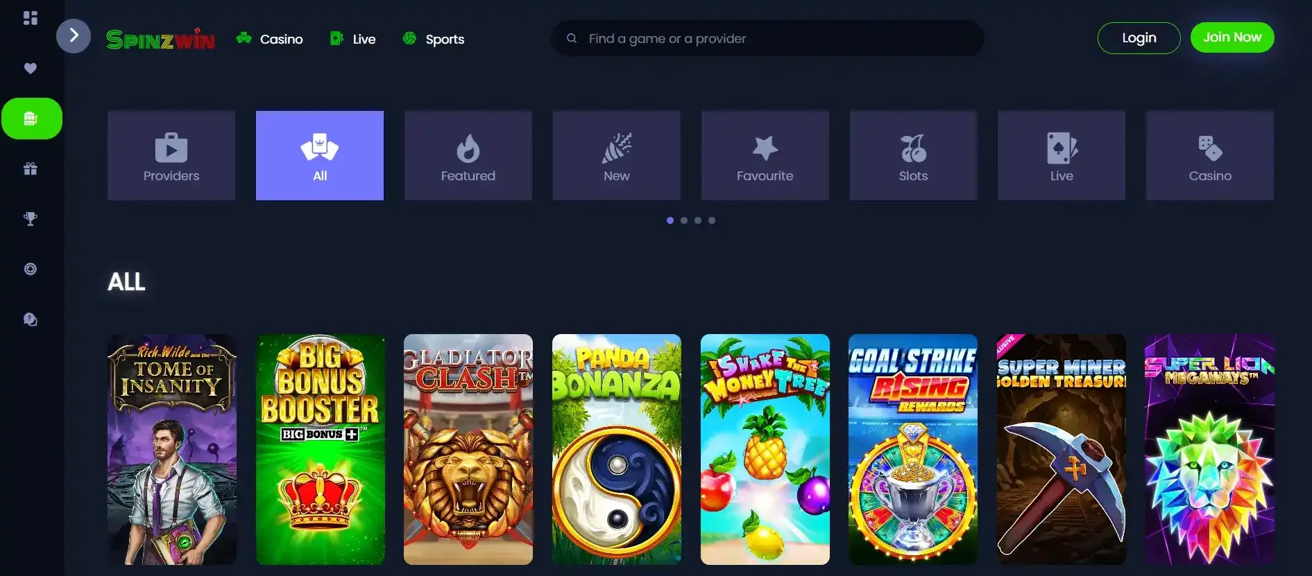 SpinWinz Casino Games