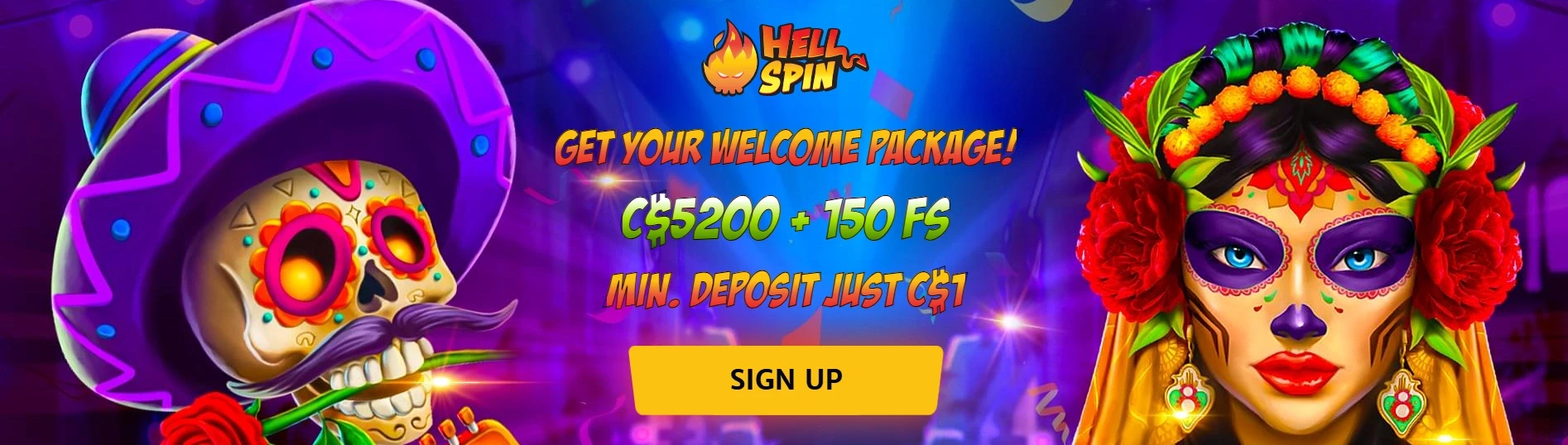 Hell Spin Casino $1 Dollar bonus Offer
