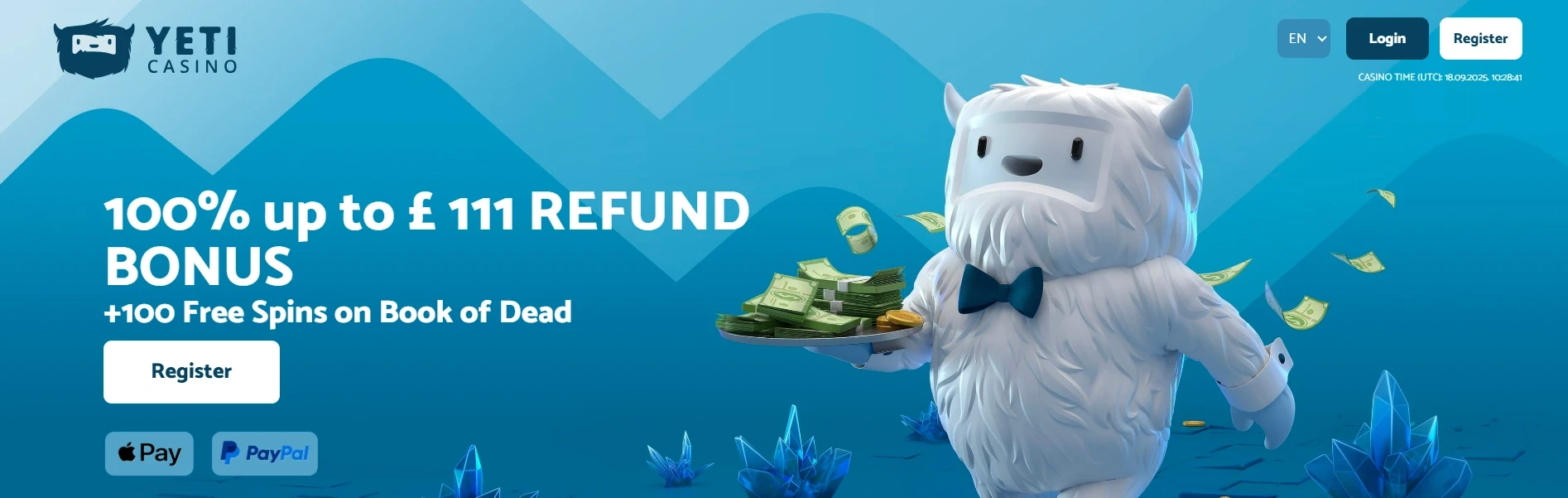 Yeti Casino UK Main Page