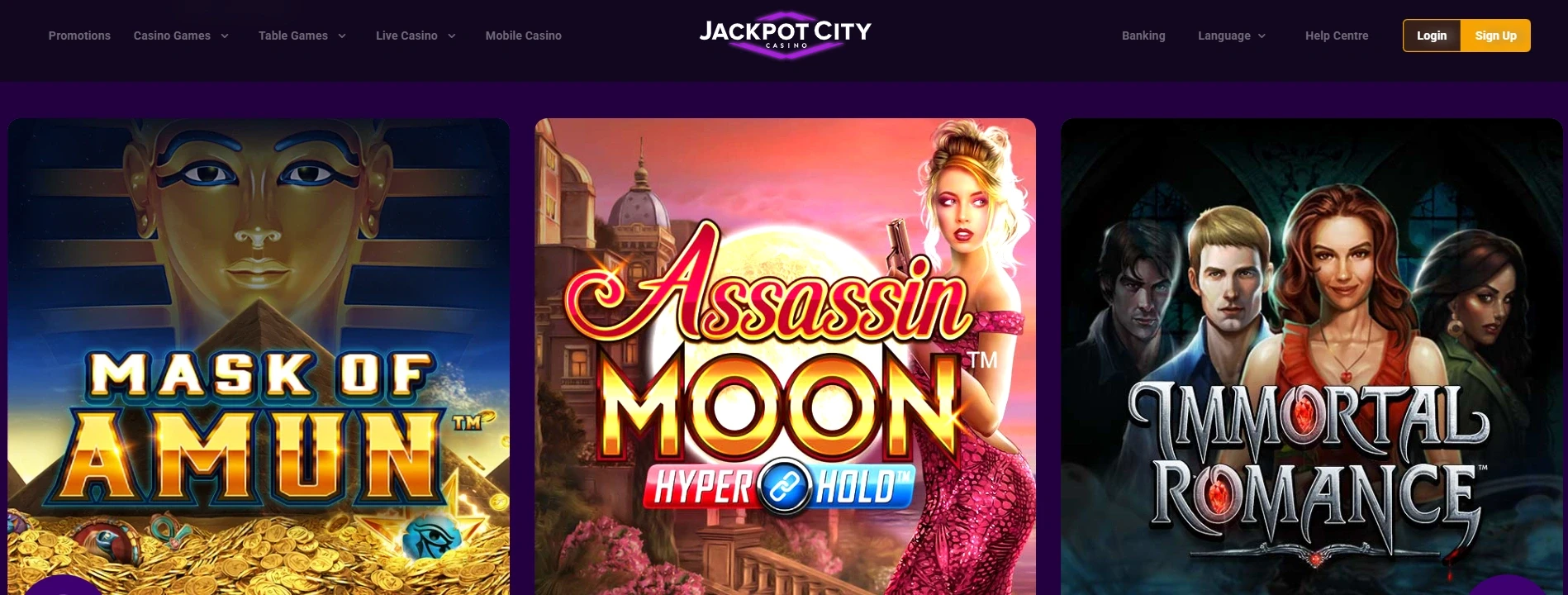 Jackpot City Ontario Main Page