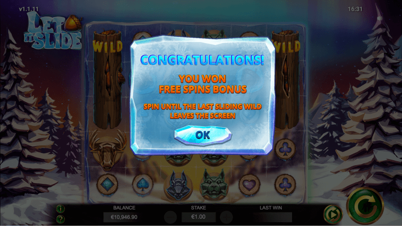 Let It Slide slot features: free spins