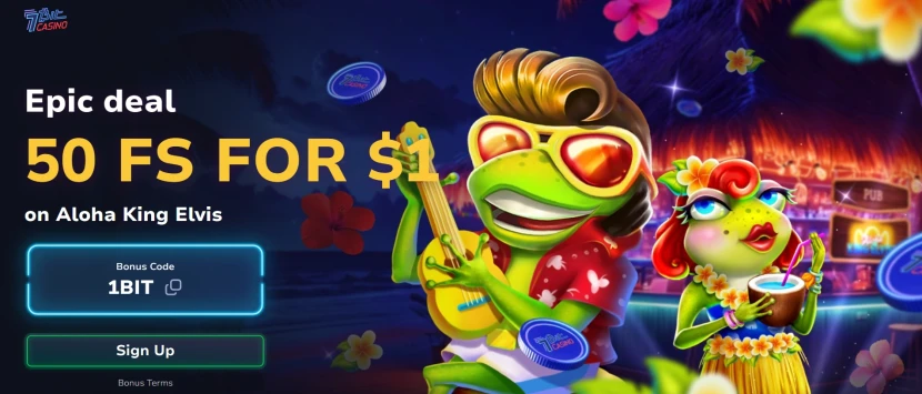 Image du package bonus pour un dépôt minimum de 2 $ au casino en ligne 7Bit