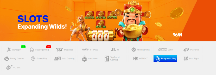 96M Casino: games lobby