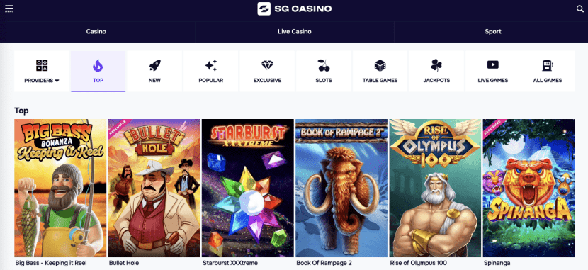 SG casino: top games