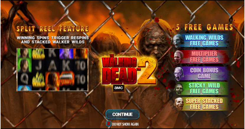 The Walking Dead 2 slot features: Split Reel