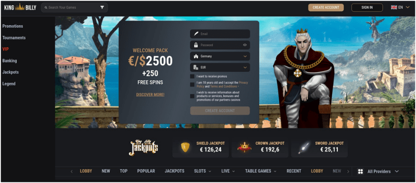 King Billy Real Money Casino SA